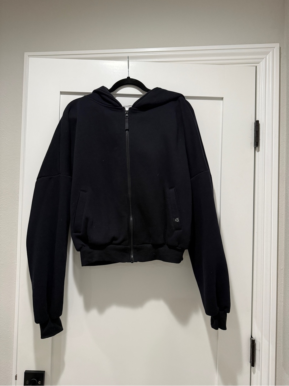 BlogilatesxTarget Marshmallow Women's Black Zip-Up Hoodie Sweater
